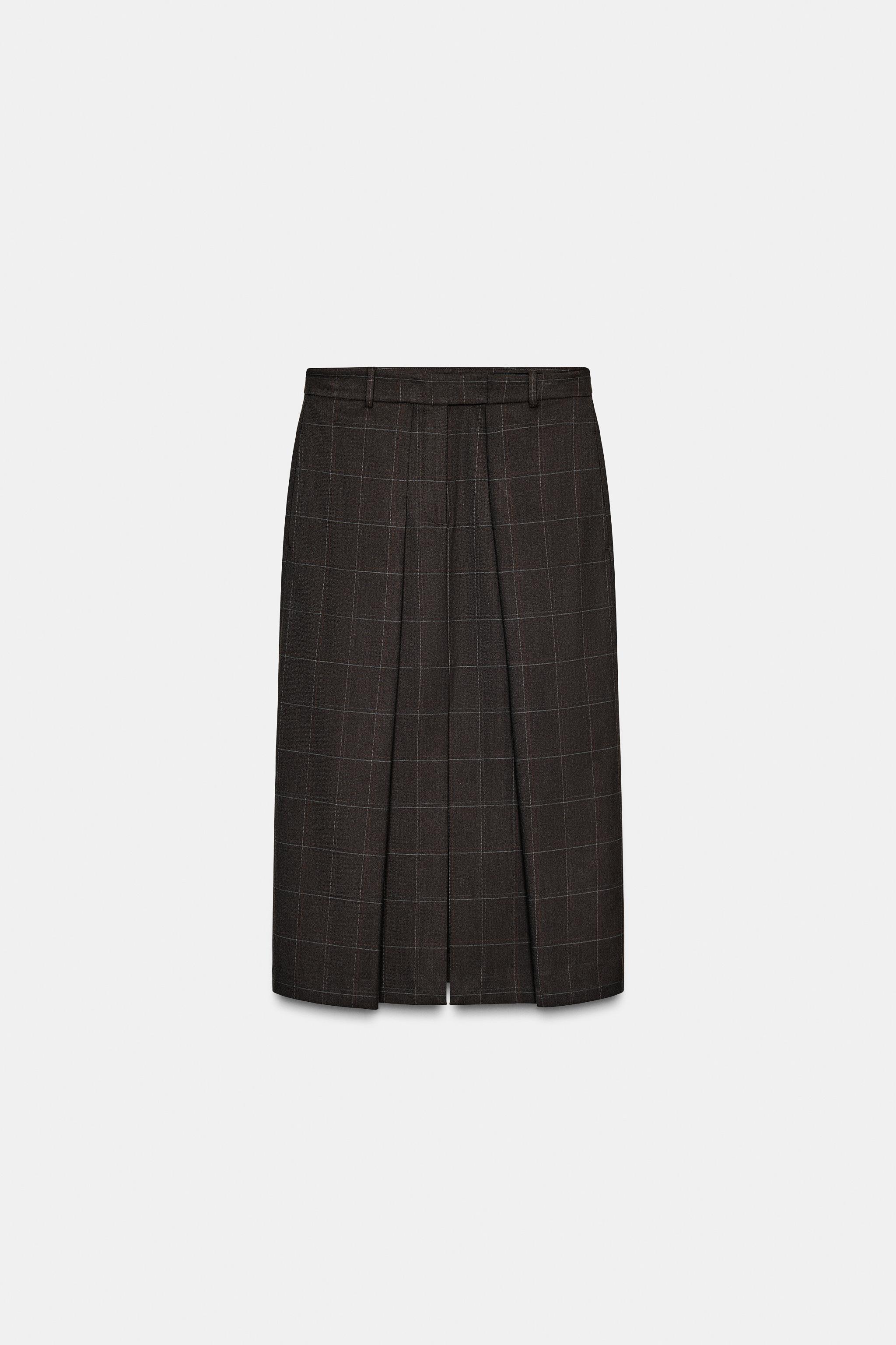 PLAID PLEATED SKIRT ZW COLLECTION